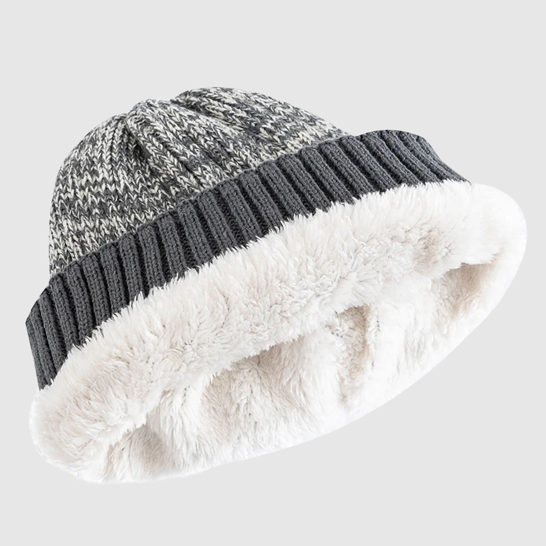 Mænds Tætsiddende Hue med Ribbet Design 5
