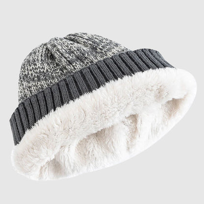 Mænds Tætsiddende Hue med Ribbet Design 5