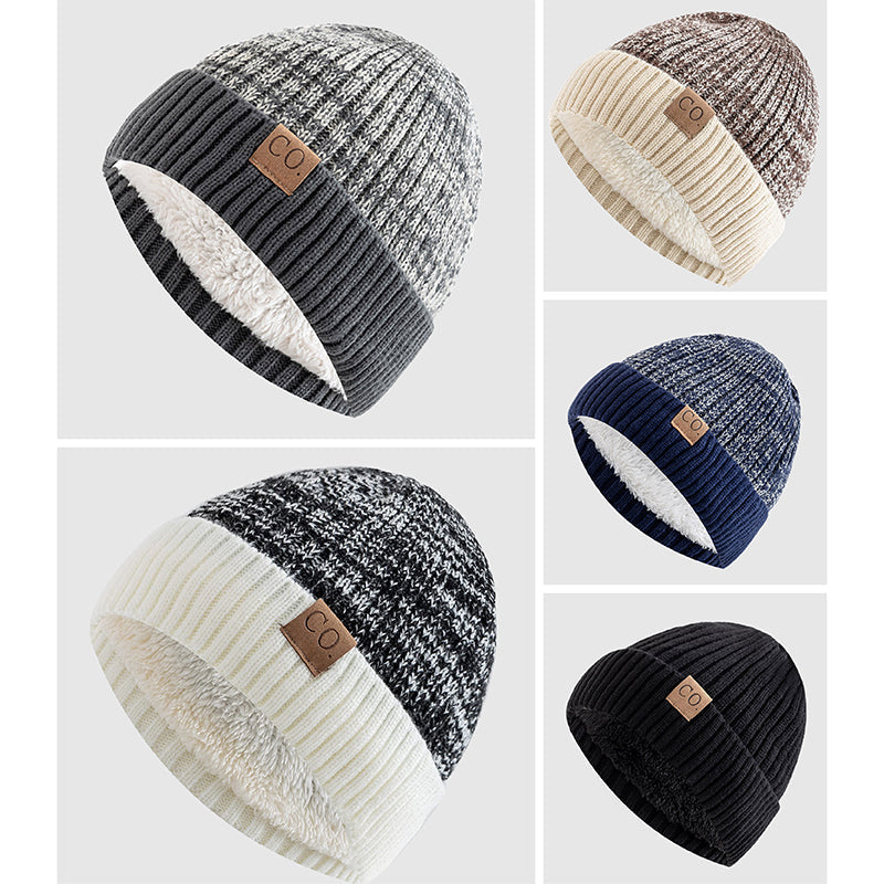 Mænds Tætsiddende Hue med Ribbet Design 6