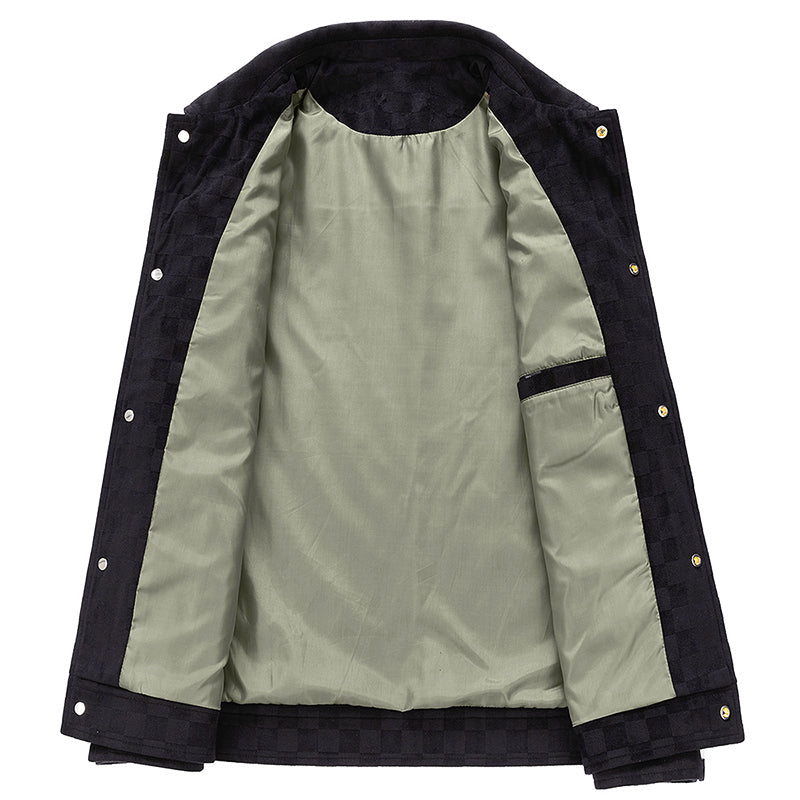 Mænds Ternet Jakke med Knaplukning 5