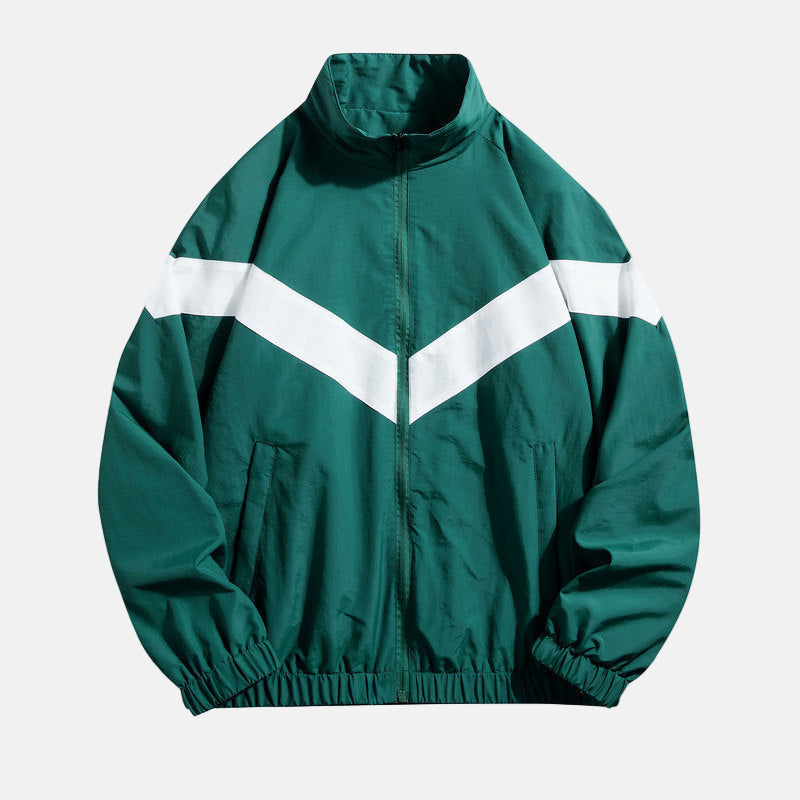 Mænds Træningsjakke med V-Stripe Design 1