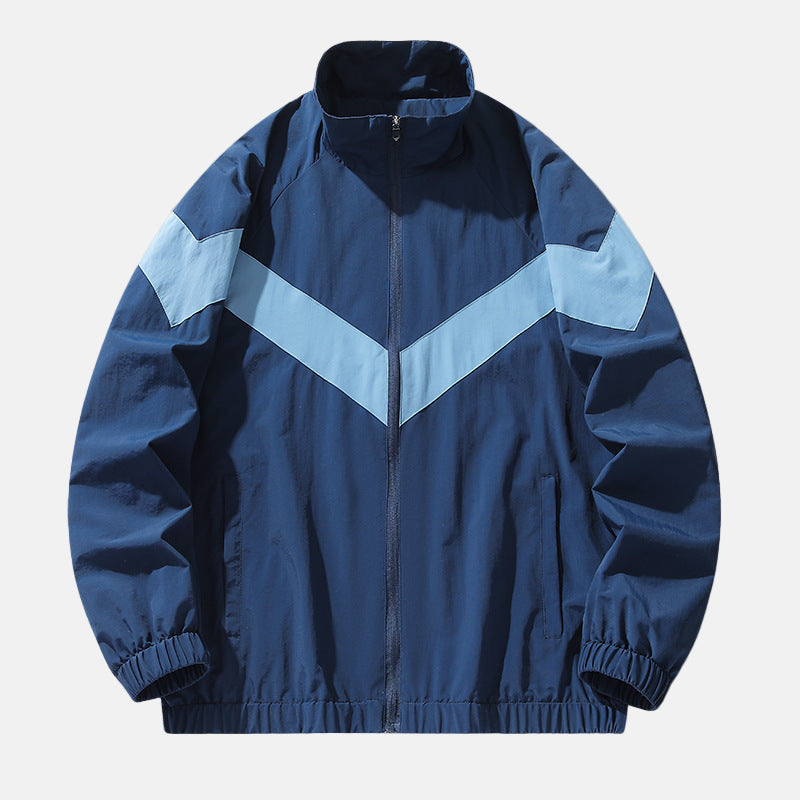 Mænds Træningsjakke med V-Stripe Design 3