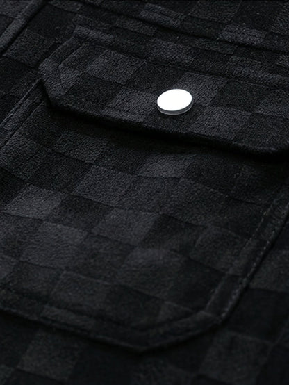 Mænds Truckerjakke Ternet Design Casual 4