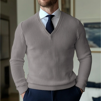 Mænds V-hals Sweater Klassisk Stil 2