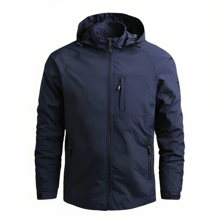 Mænds Vandtæt Windbreaker med Hætte 1