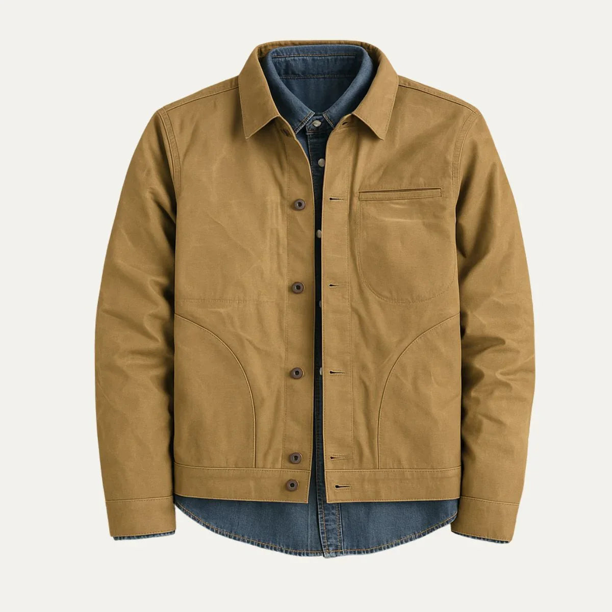 Mænds Vintage Denimjakke Casual Stil 1