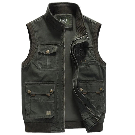 Mænds Vintage Vest med Flere Lommer 0