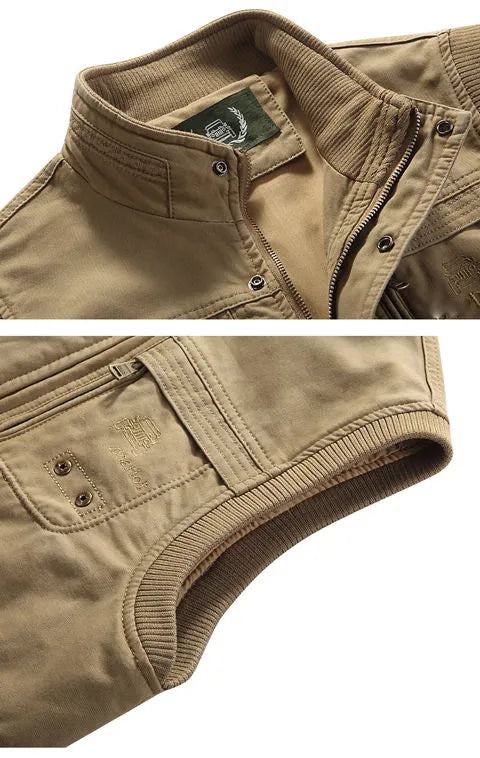 Mænds Vintage Vest med Flere Lommer 5