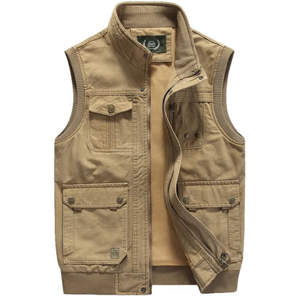 Mænds Vintage Vest med Flere Lommer 7