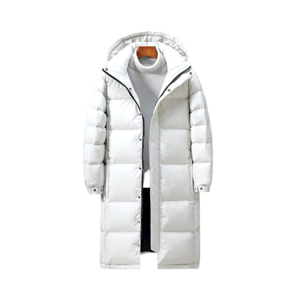 Mænds Vinterfrakke Lang Puffer Parka Med Slank Silhuet 0