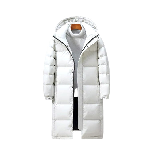 Mænds Vinterfrakke Lang Puffer Parka Med Slank Silhuet 0