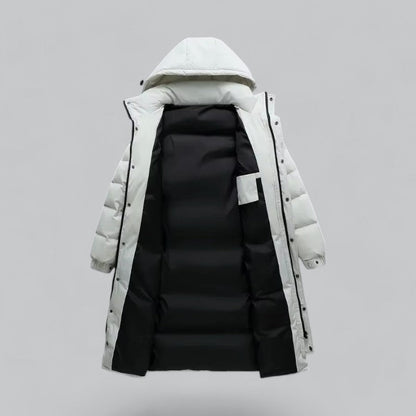 Mænds Vinterfrakke Lang Puffer Parka Med Slank Silhuet 1