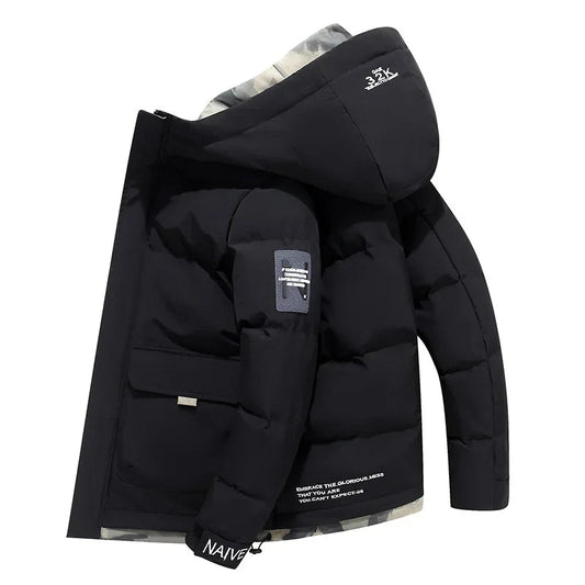 Mænds Vinterparka med Polstret Inderfor Moderne Design 0