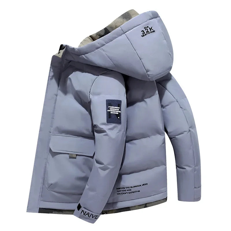 Mænds Vinterparka med Polstret Inderfor Moderne Design 2