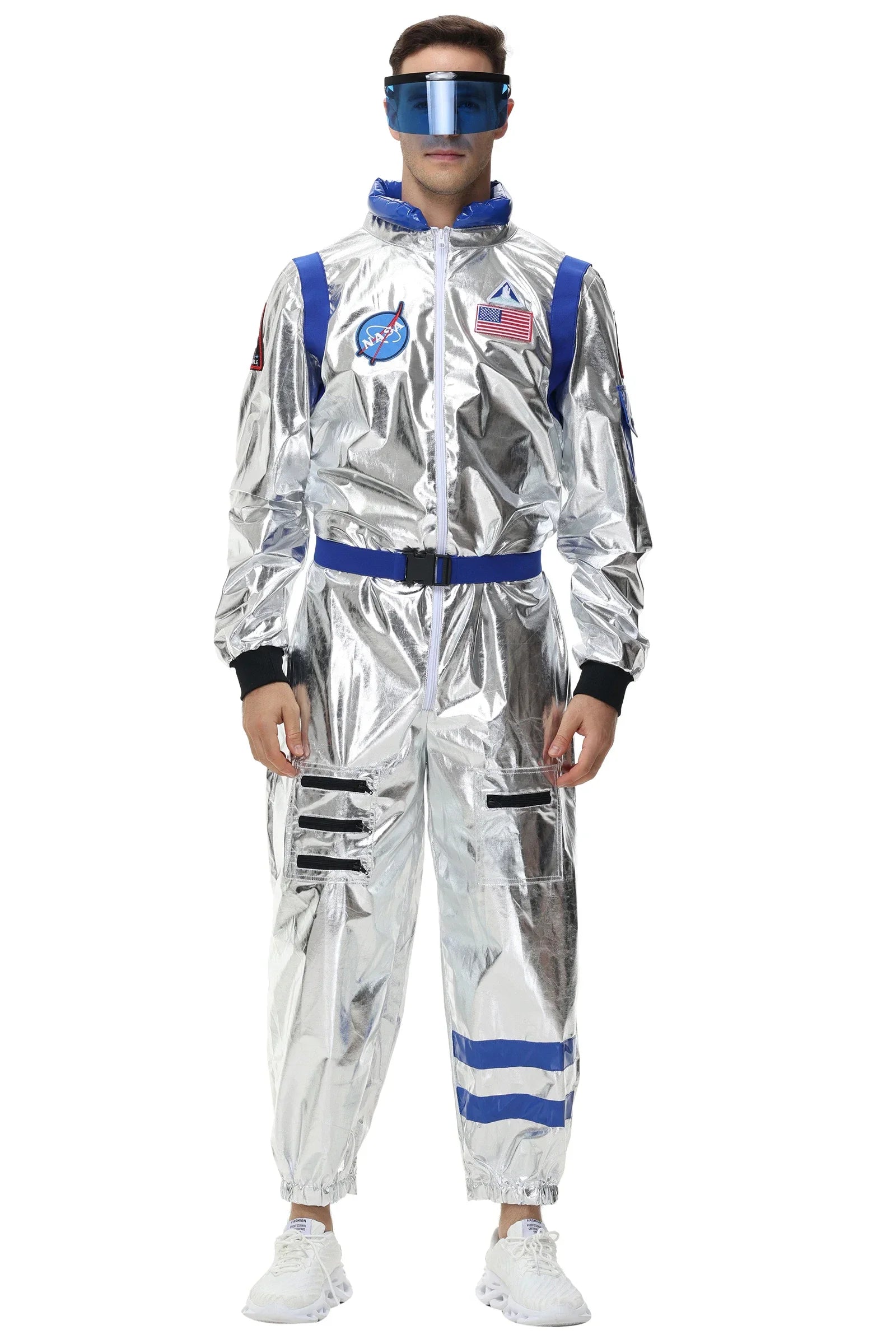 Mandens Astronaut Kostume i Sølv til Halloween 2
