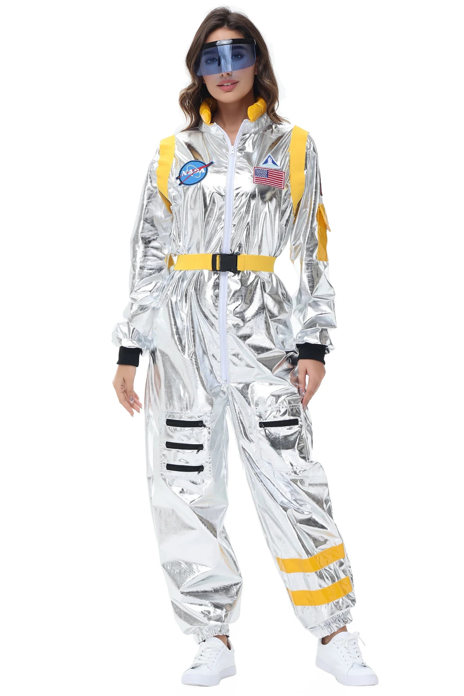Mandens Astronaut Kostume i Sølv til Halloween 5