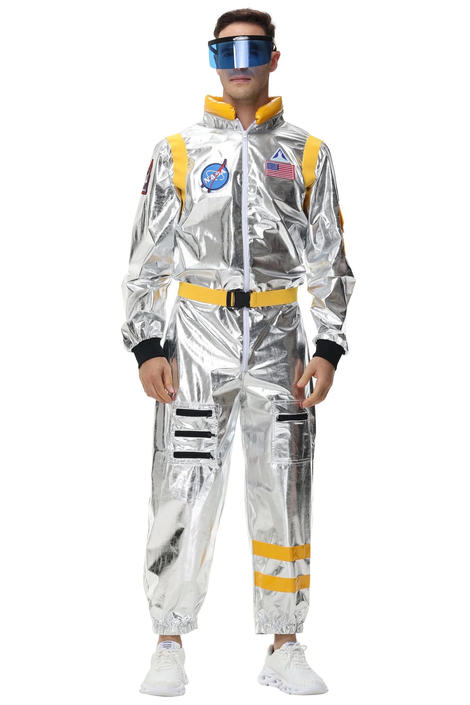 Mandens Astronaut Kostume i Sølv til Halloween 6