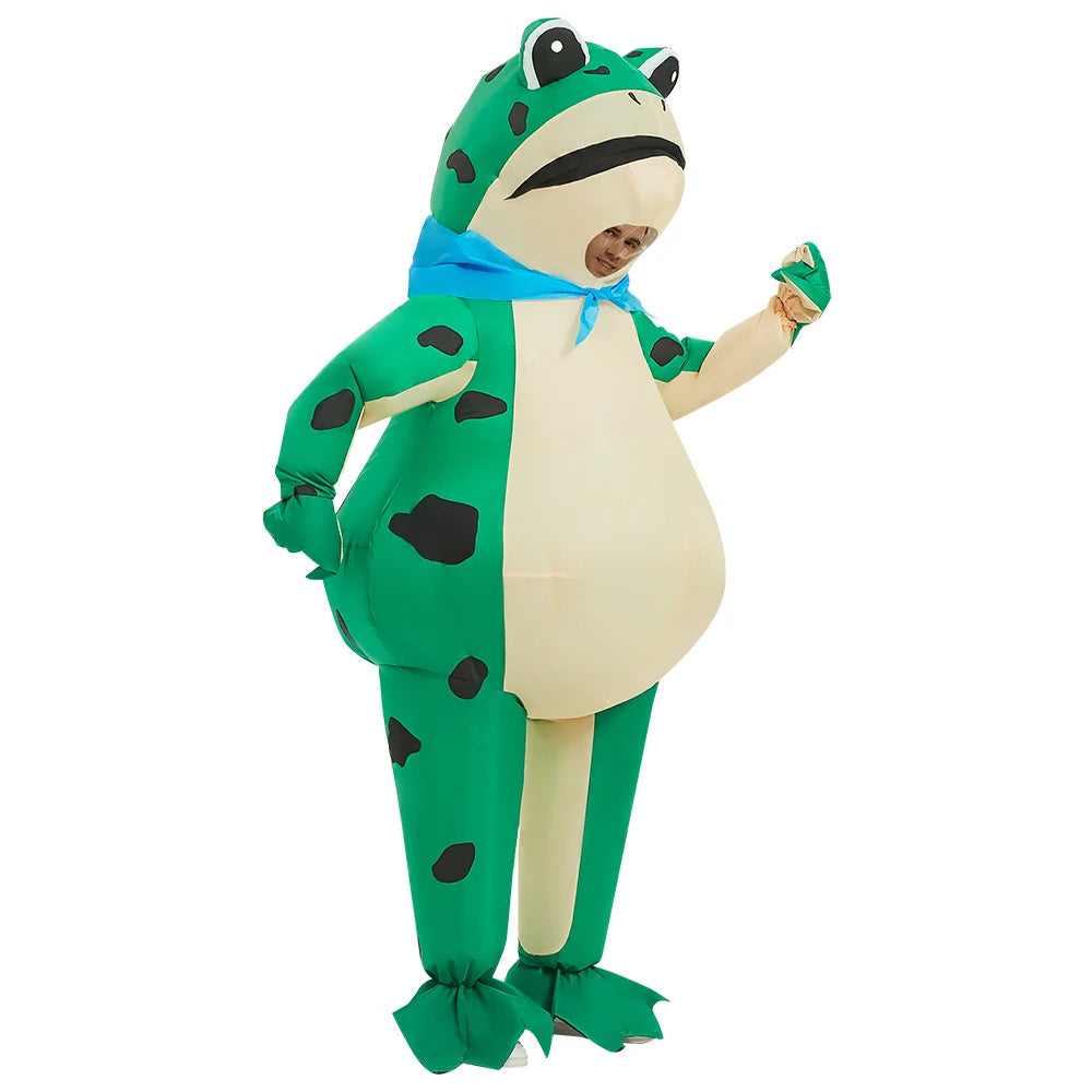 Mandig Oppusteligt Frø Halloween Kostume 0
