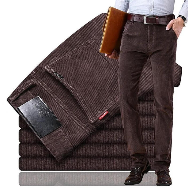 Herrebukser Corduroy Klassisk Stil