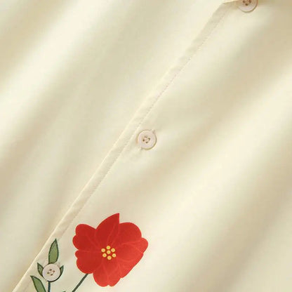 Men's Button Up Shirt Floral Design 7