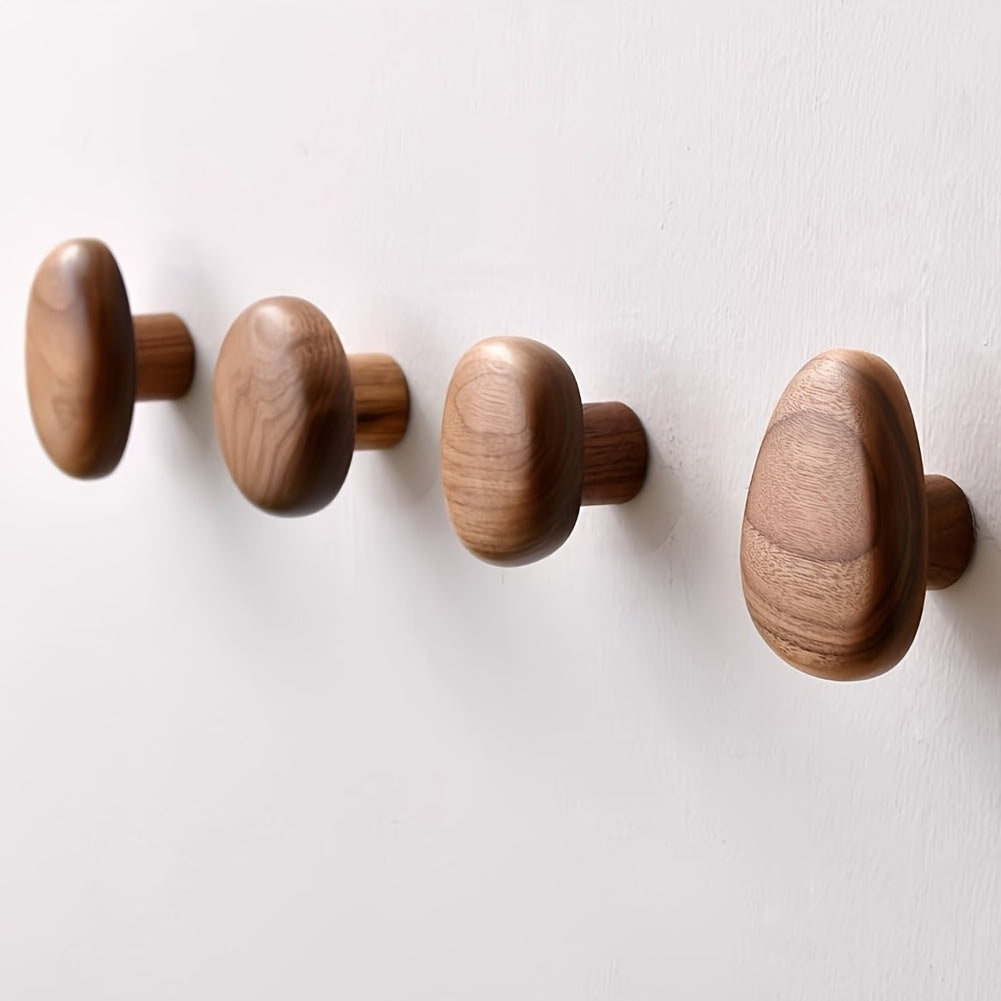 Minimalistisk Trævægkrogsæt med Småstensdesign 6