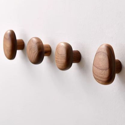 Minimalistisk Trævægkrogsæt med Småstensdesign 6