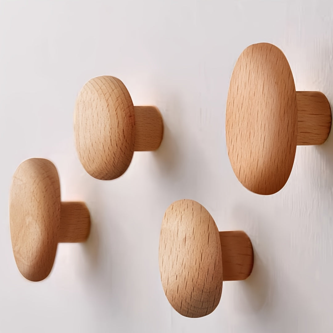 Minimalistisk Trævægkrogsæt med Småstensdesign 7