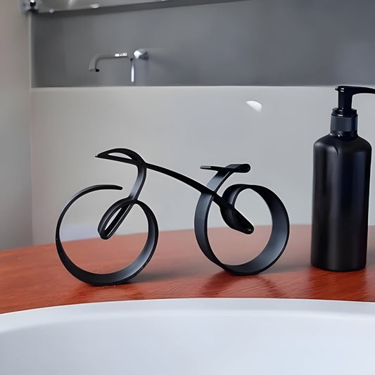 Moderne Metal Cykelskulptur Abstrakt Design 0