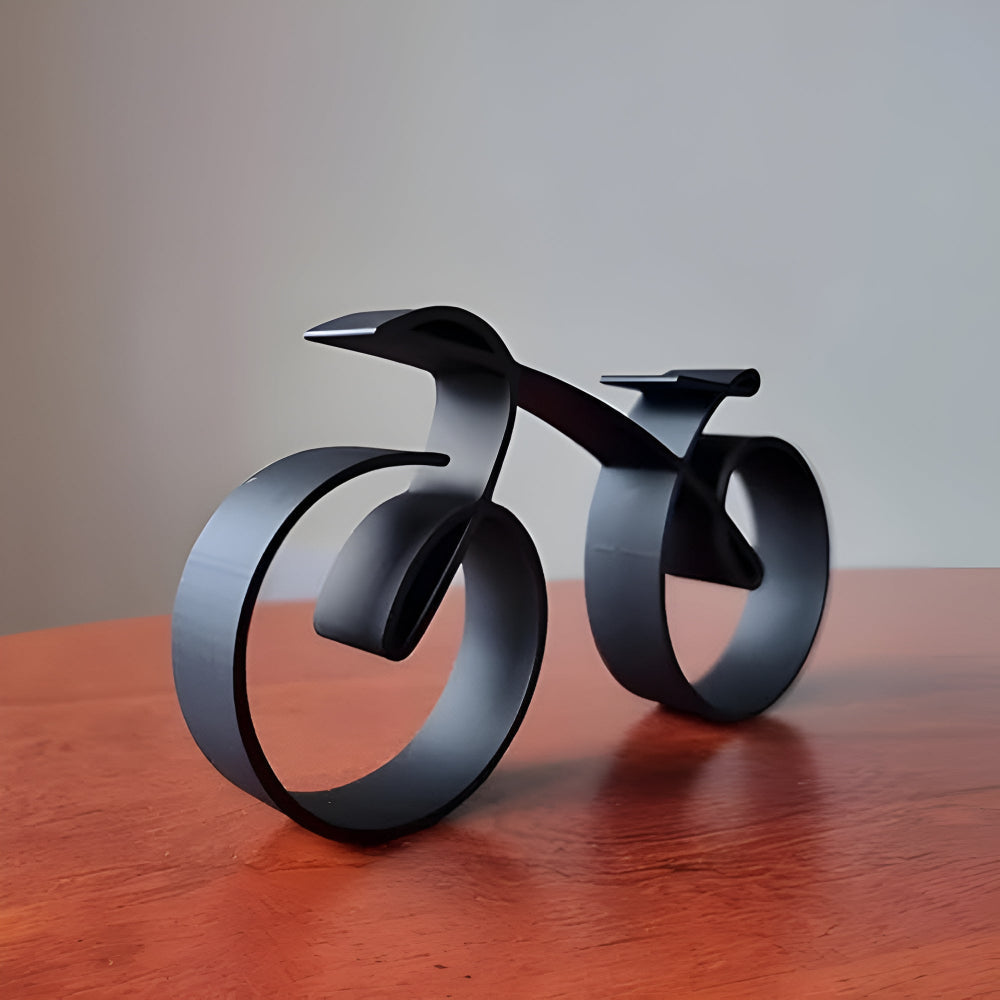 Moderne Metal Cykelskulptur Abstrakt Design 3
