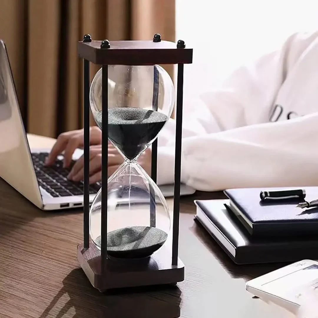 Moderne Timeglas i Træ og Metal 3
