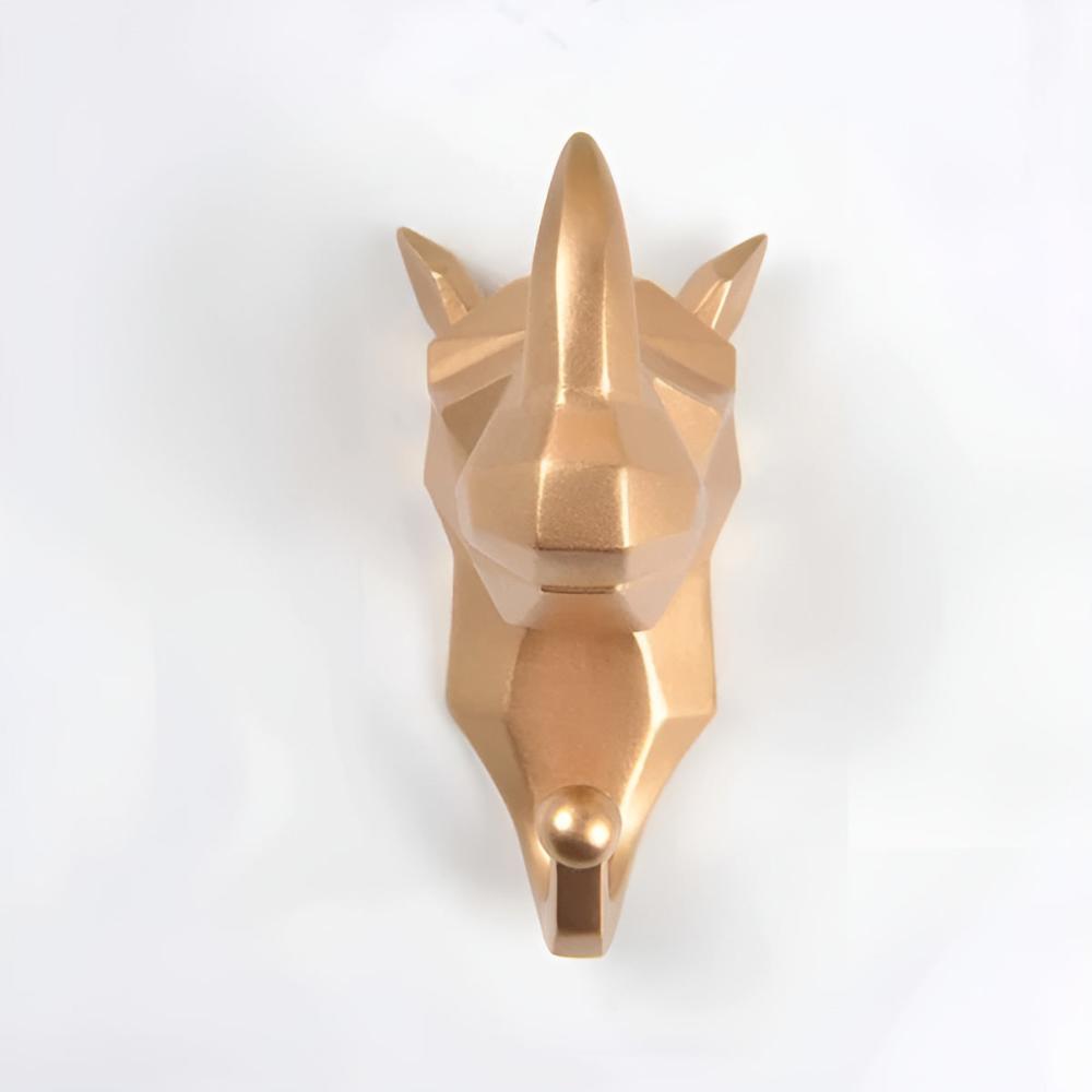 Moderne Vægkrog Geometrisk Dyrehoved 10