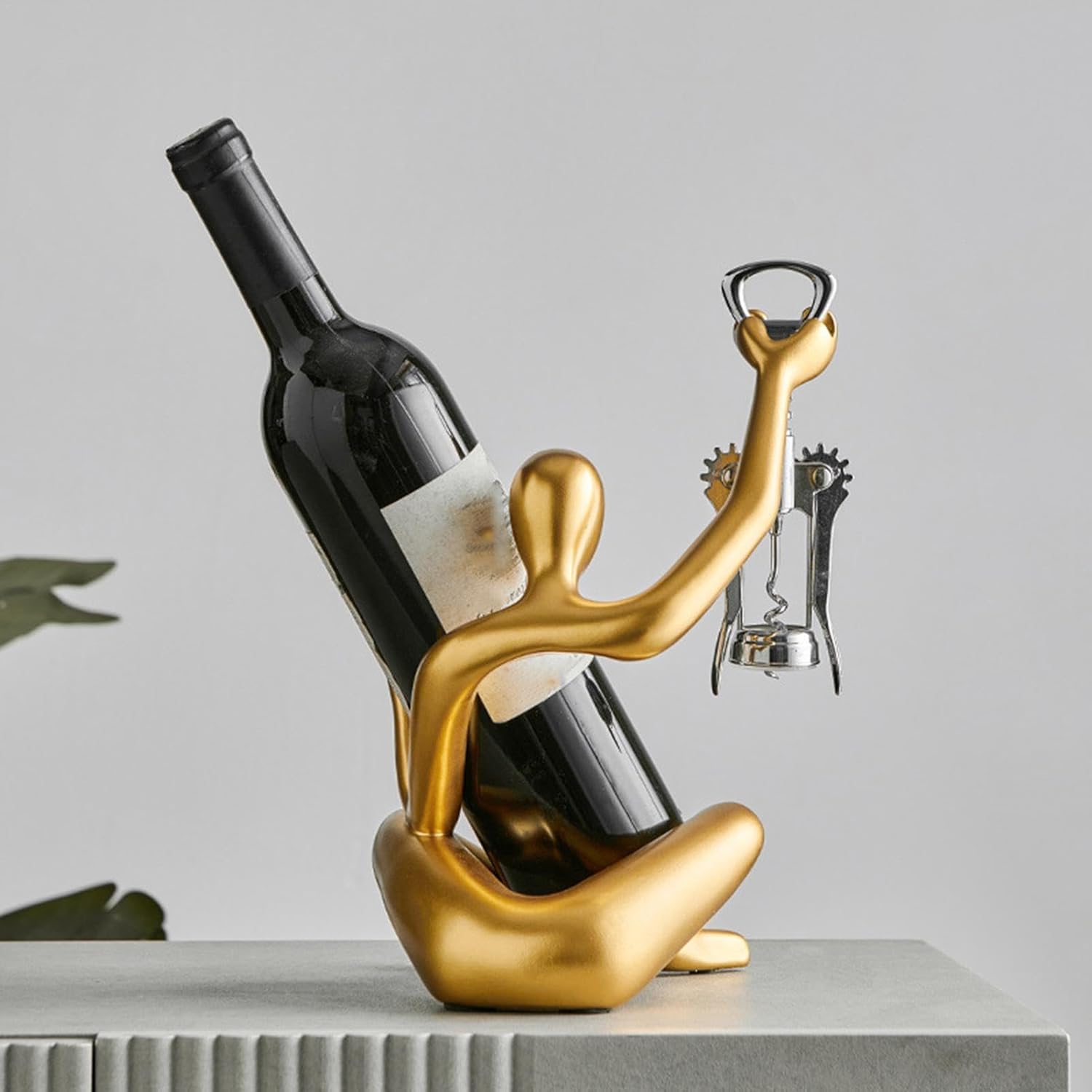 Moderne Vinholder Skulptur med Proptrækker 1