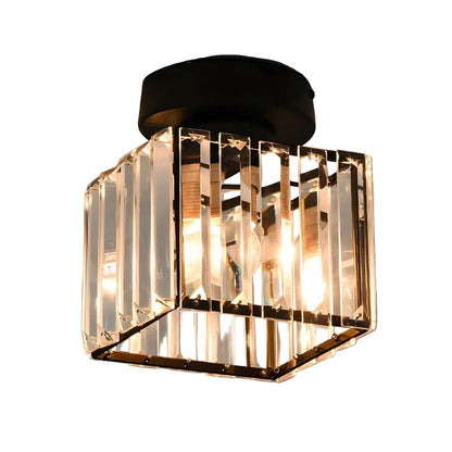 Moderne loftslampe med krystaldetaljer 0