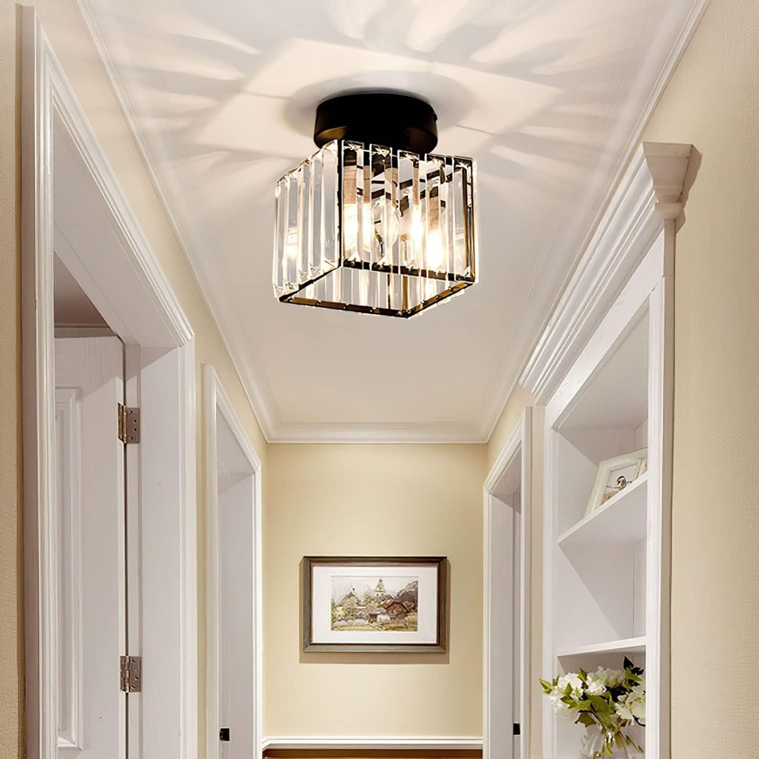 Moderne loftslampe med krystaldetaljer 4