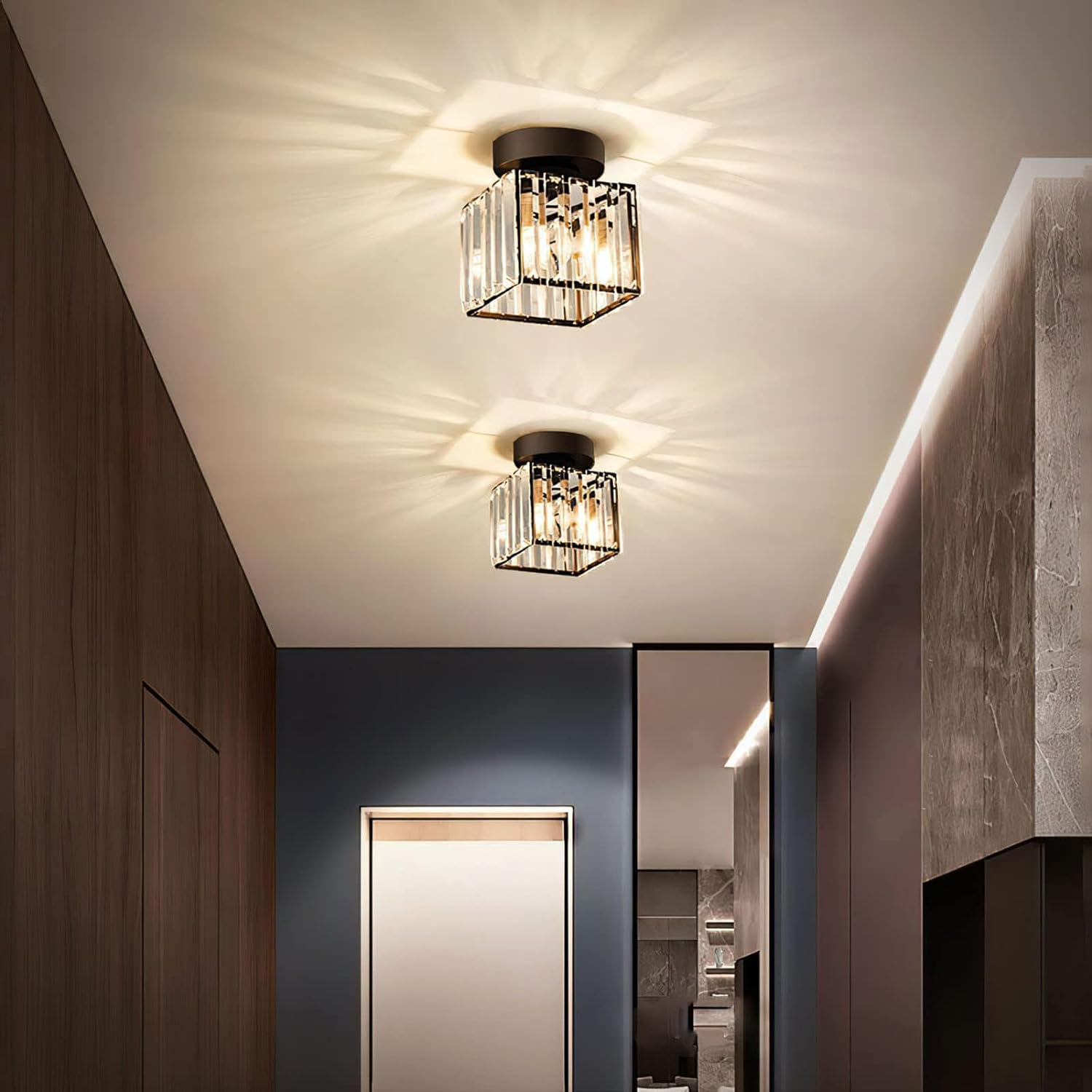Moderne loftslampe med krystaldetaljer 5