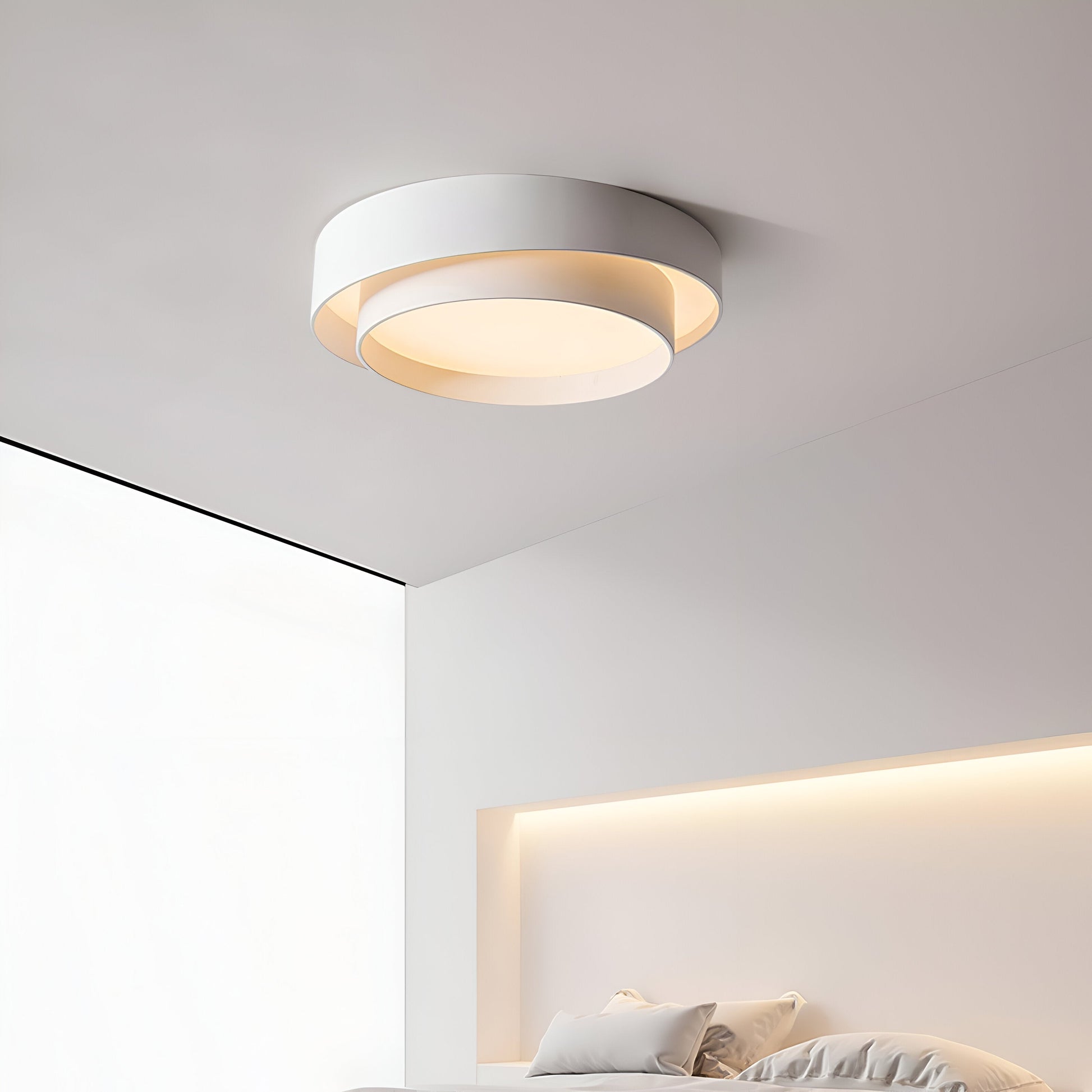 Moderne ringformet LED-loftlampe til soveværelse og stue 5