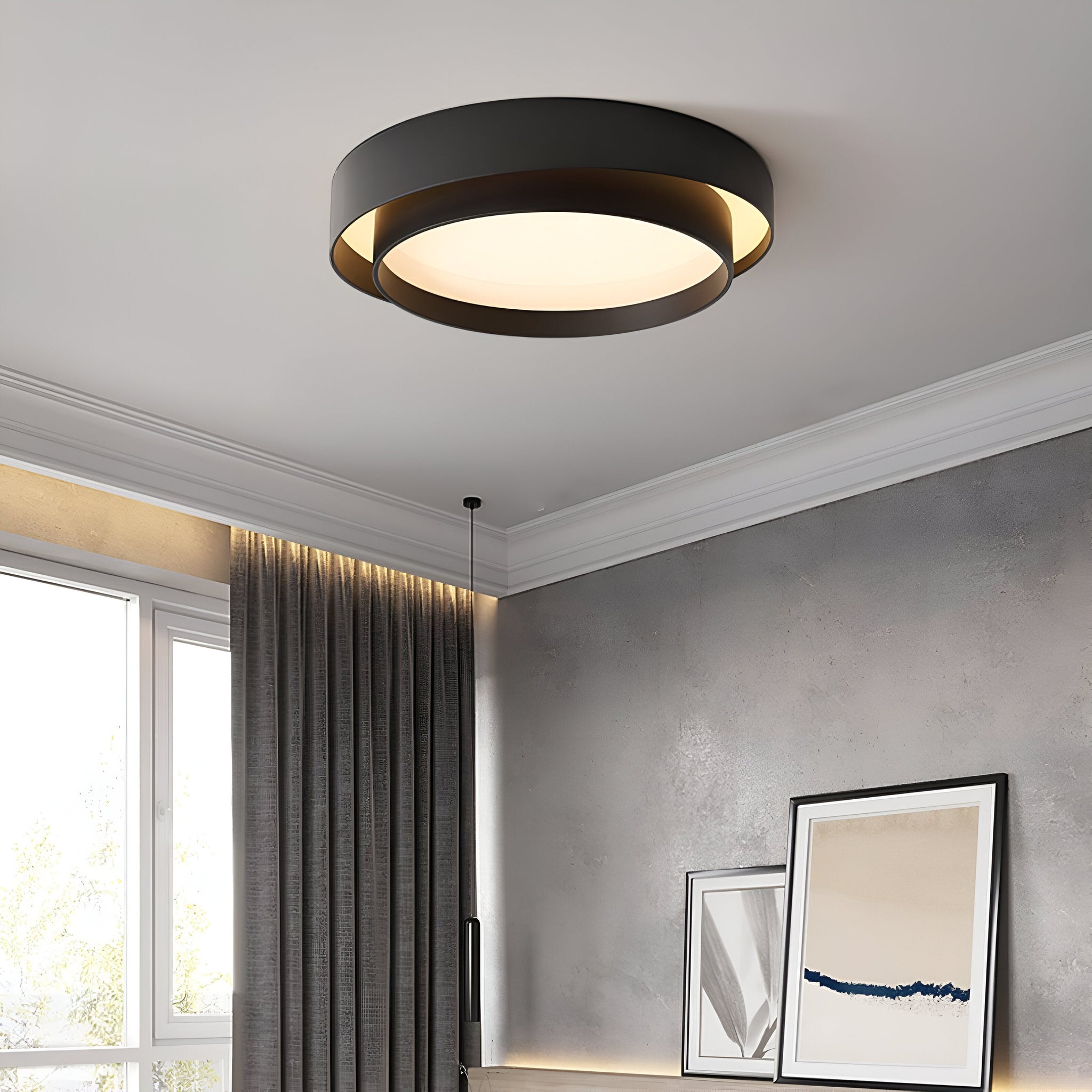Moderne ringformet LED-loftlampe til soveværelse og stue 8