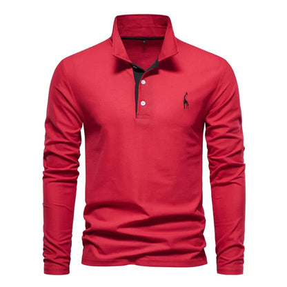 Variant image for Langærmet Polo Shirt til Mænd i Blødt 100% Bomuld-31