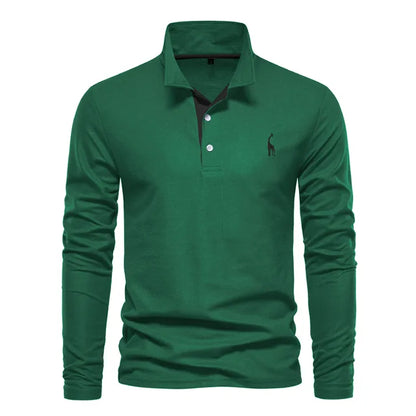 Variant image for Langærmet Polo Shirt til Mænd i Blødt 100% Bomuld-43
