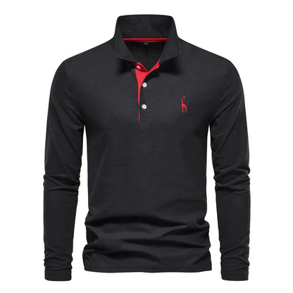 Variant image for Langærmet Polo Shirt til Mænd i Blødt 100% Bomuld-25