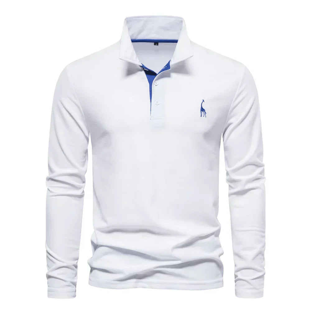 Variant image for Langærmet Polo Shirt til Mænd i Blødt 100% Bomuld-19