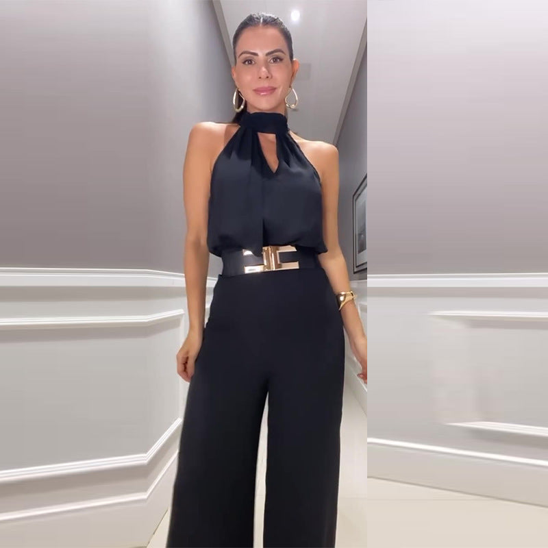 Kvinders Jumpsuit Sommer Stilig Polyester-4