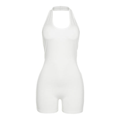 Kvinders Jumpsuit Halterneck Tætsiddende Polyester-5