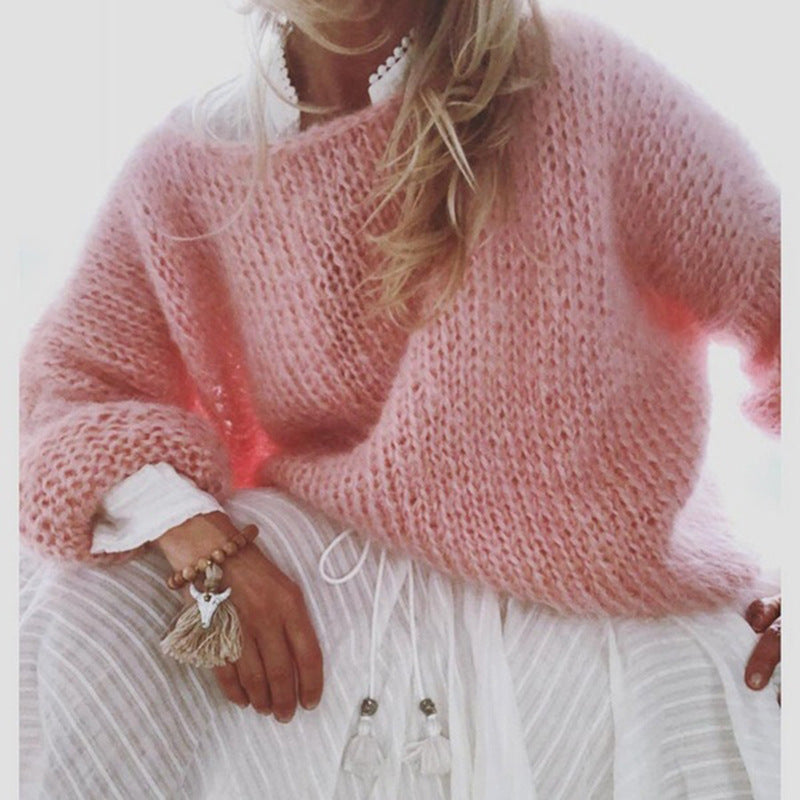 Kvinders Strikket Sweater Trendy Akryl Bomuldsblanding 4