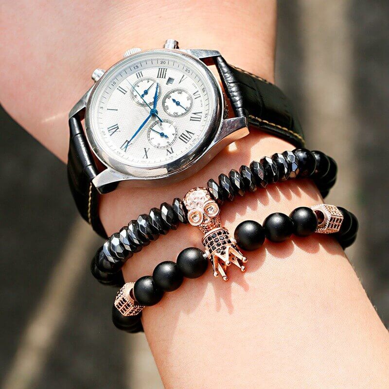 Onyx sten armbånd