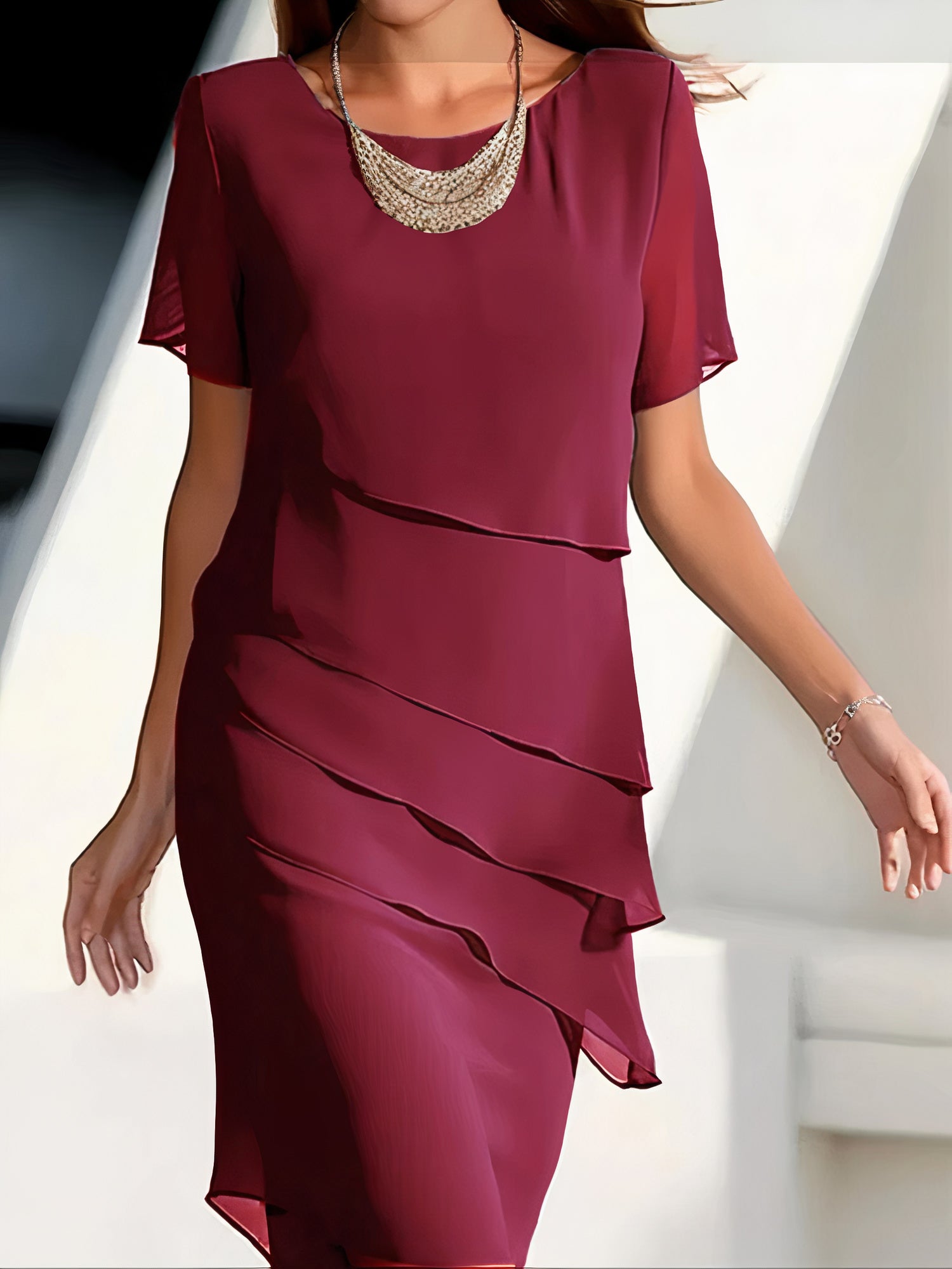 Variant image for Kvinders Lang Kjole Elegant Chiffon-25