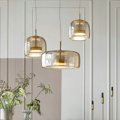 Pendel i Retro Design med Gyldne Detaljer 3