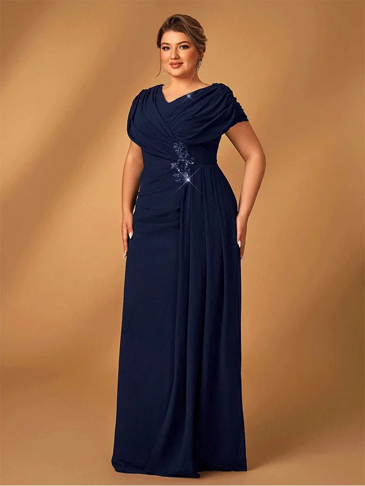 Plus Size Aftenkjole til Mor med Glitrende Detaljer 2