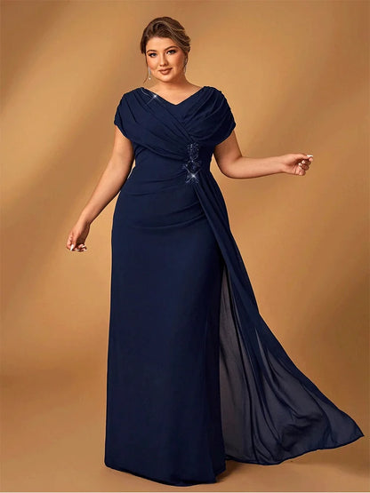 Plus Size Aftenkjole til Mor med Glitrende Detaljer 3
