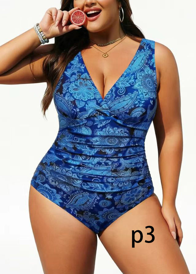 Plus Size Bodysuit Med Stribet V-hals Til Kvinder 2